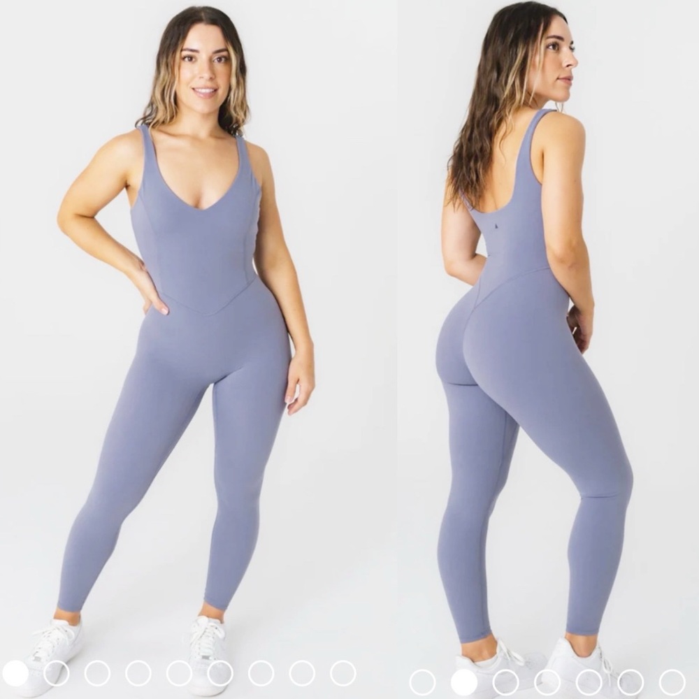 Vitality Cloud II Jumpsuit Sz S True Periwinkle Blue Athletic Bodysuit